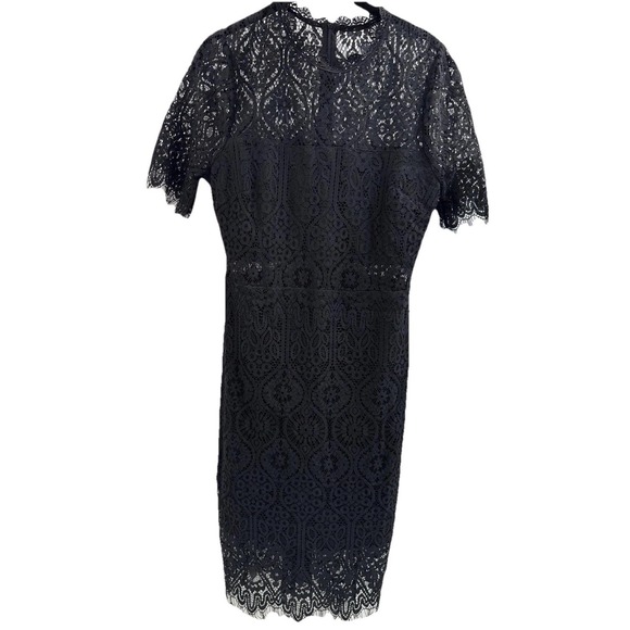 Lulus Dresses & Skirts - NWT Lulus A Fine Romance Black Lace Sheath Dress L Feminine Cocktail Party ‎ LBD